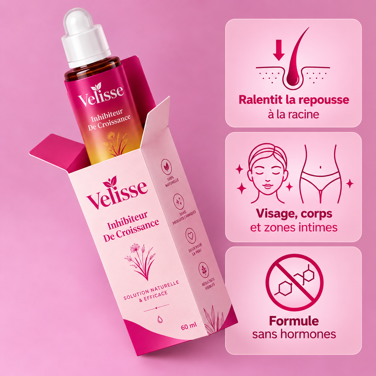 Velisse - Sérum Roll-On Anti-Repousse